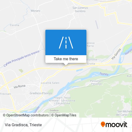 Via Gradisca map