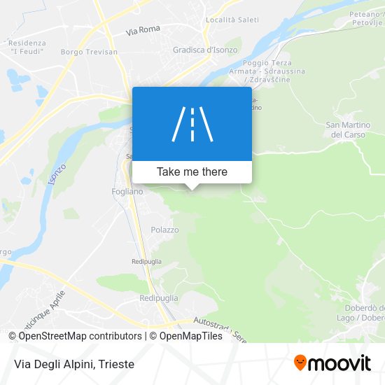 Via Degli Alpini map