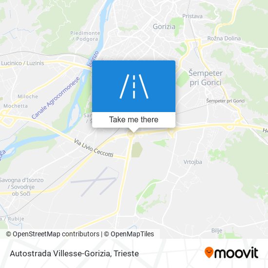 Autostrada Villesse-Gorizia map