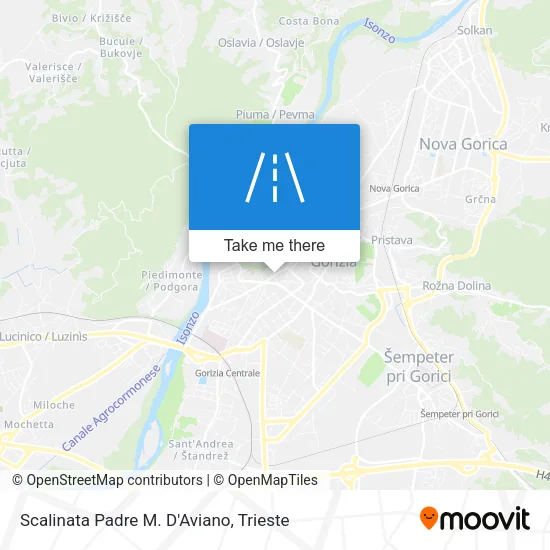 Scalinata Padre M. D'Aviano map