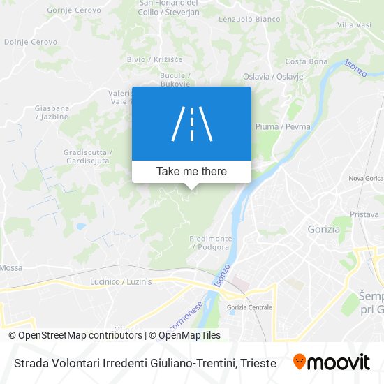 Strada Volontari Irredenti Giuliano-Trentini map