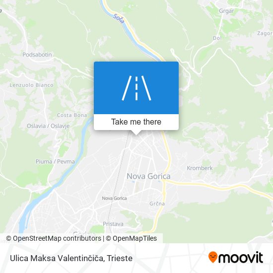 Ulica Maksa Valentinčiča map