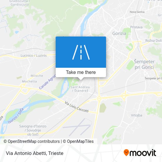 Via Antonio Abetti map
