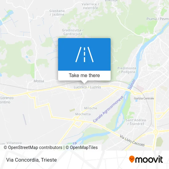 Via Concordia map