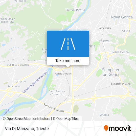 Via Di Manzano map