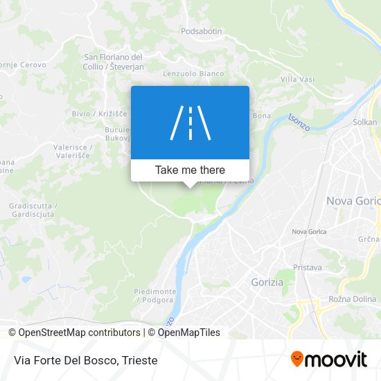 Via Forte Del Bosco map