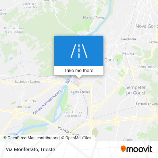 Via Monferrato map