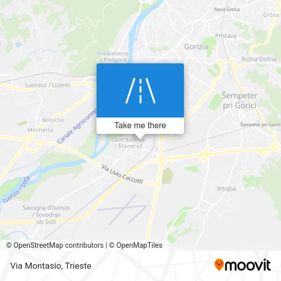Via Montasio map