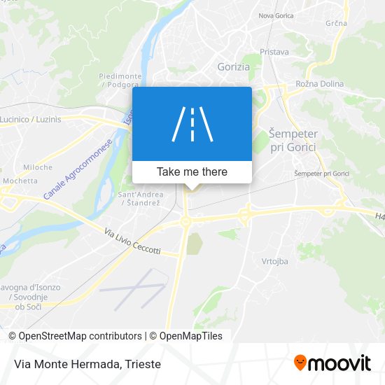 Via Monte Hermada map