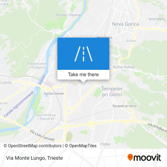 Via Monte Lungo map