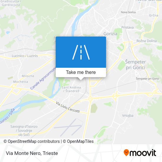 Via Monte Nero map