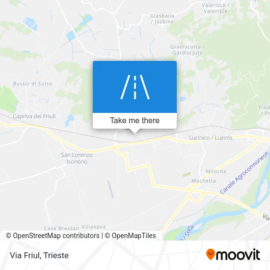 Via Friul map