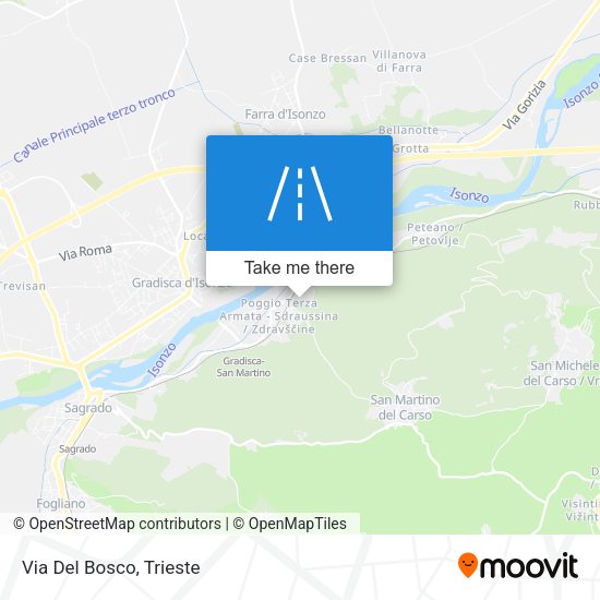 Via Del Bosco map