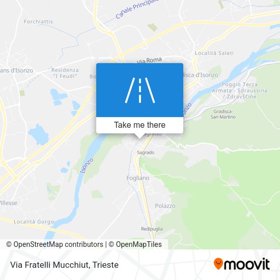 Via Fratelli Mucchiut map