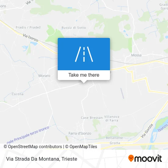 Via Strada Da Montana map
