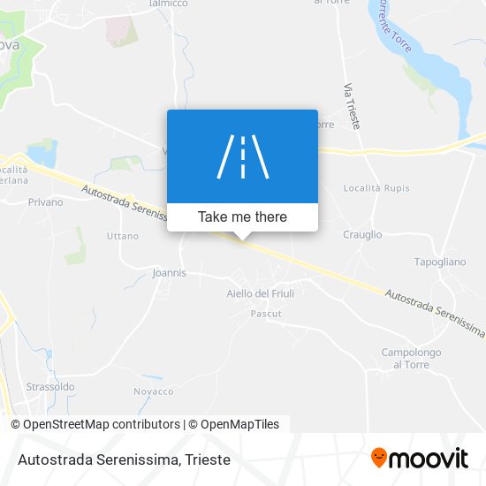 Autostrada Serenissima map