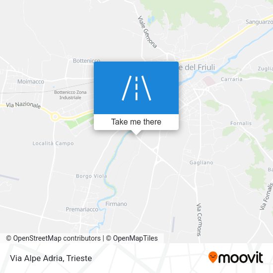 Via Alpe Adria map