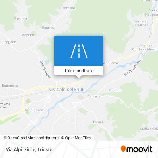 Via Alpi Giulie map