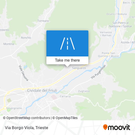 Via Borgo Viola map