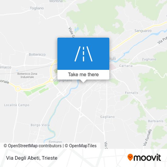Via Degli Abeti map