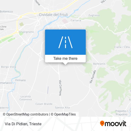 Via Di Pidian map