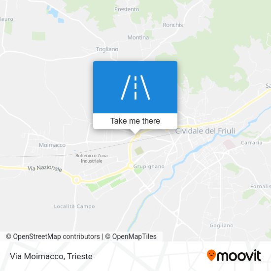 Via Moimacco map