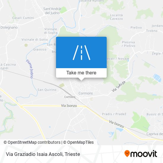 Via Graziadio Isaia Ascoli map