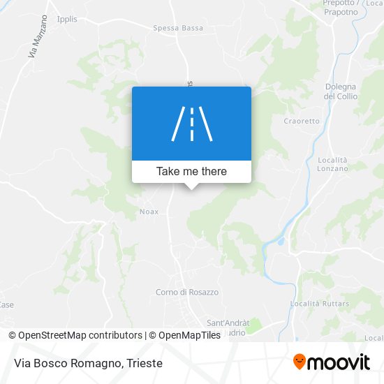 Via Bosco Romagno map