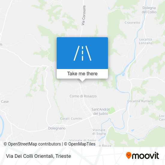 Via Dei Colli Orientali map