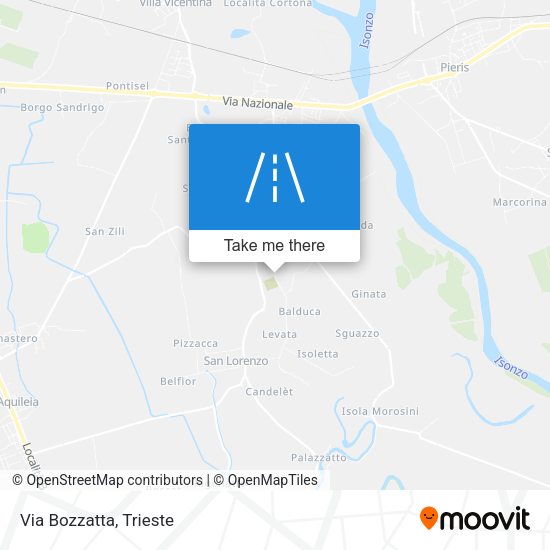 Via Bozzatta map