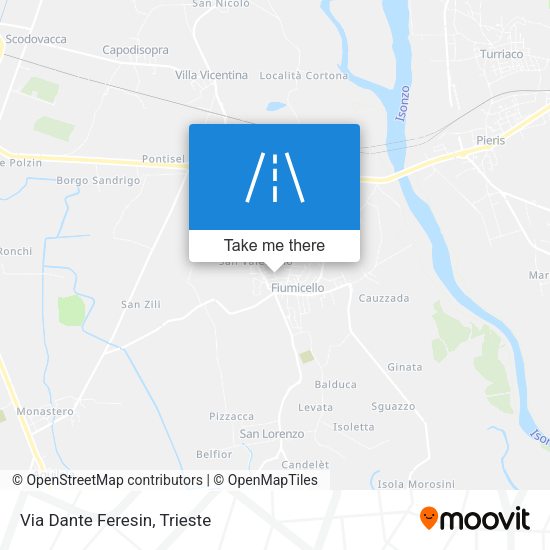 Via Dante Feresin map
