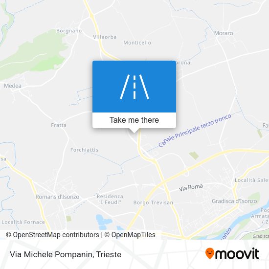Via Michele Pompanin map