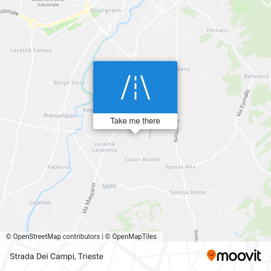 Strada Dei Campi map