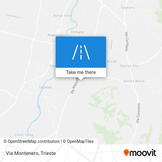 Via Montenero map