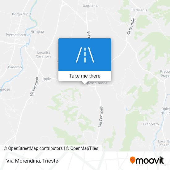 Via Morendina map