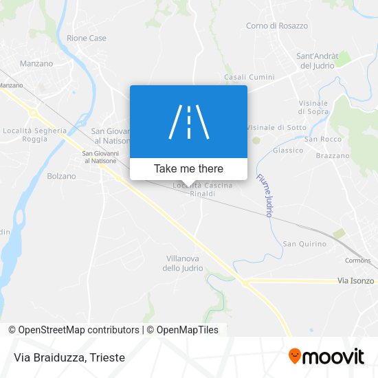 Via Braiduzza map