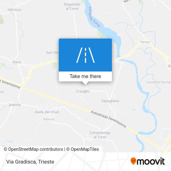 Via Gradisca map