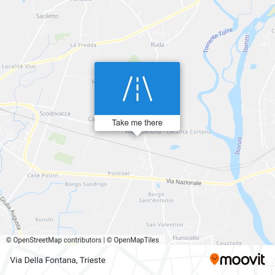 Via Della Fontana map