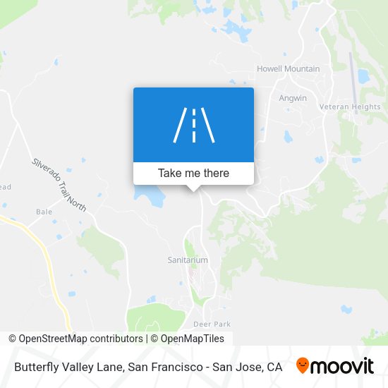 Mapa de Butterfly Valley Lane