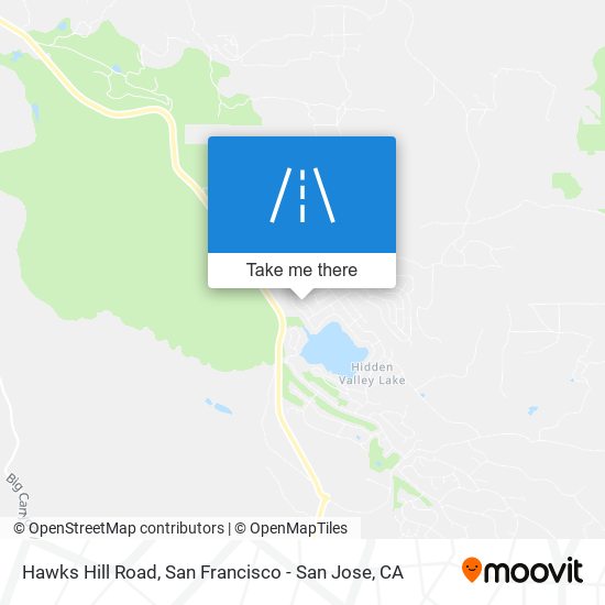 Hawks Hill Road map