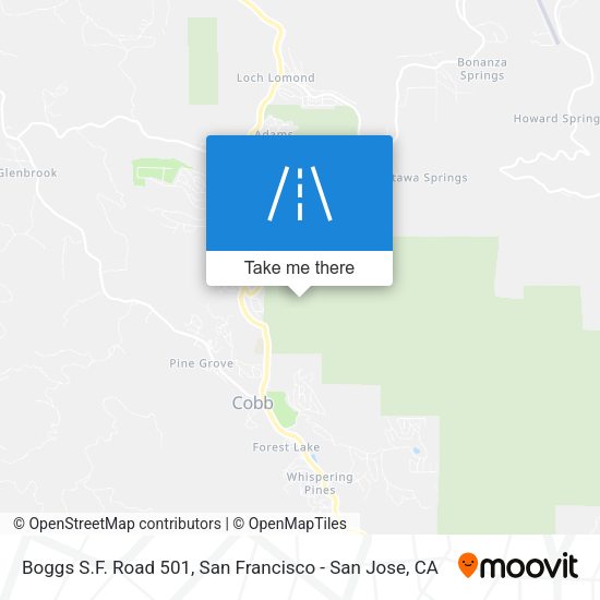 Boggs S.F. Road 501 map