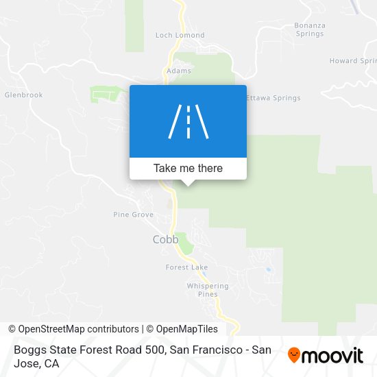 Boggs State Forest Road 500 map