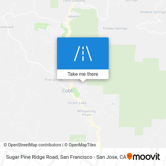 Sugar Pine Ridge Road map