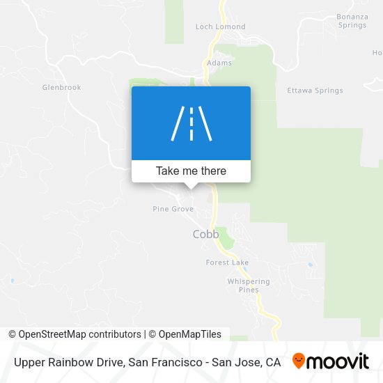 Upper Rainbow Drive map