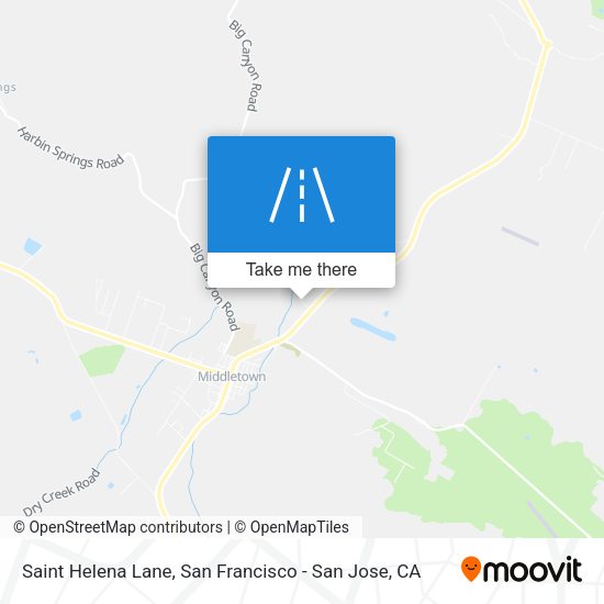 Saint Helena Lane map