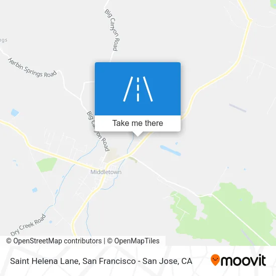Saint Helena Lane map