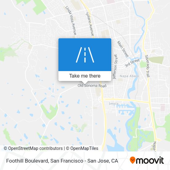 Mapa de Foothill Boulevard
