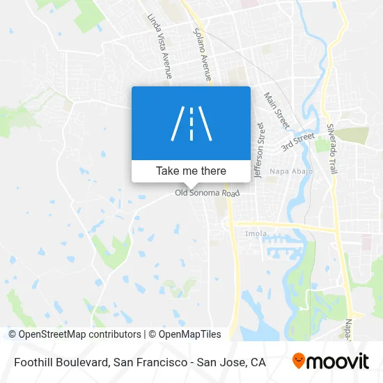 Foothill Boulevard map