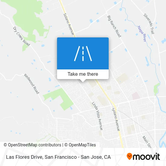 Las Flores Drive map
