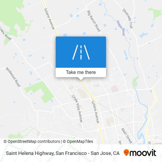 Mapa de Saint Helena Highway
